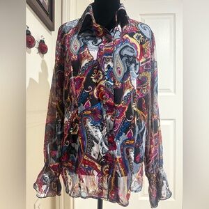 Allison Morgan Multicolor Paisley Blouse